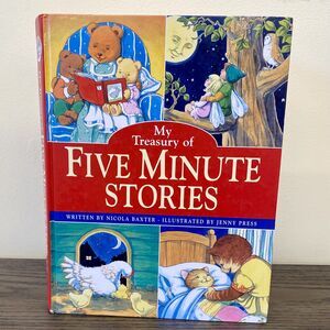 My Treasury of Five Minute Stories Hardcover Book-Teddy Bear, Farmyard, Bedtime
